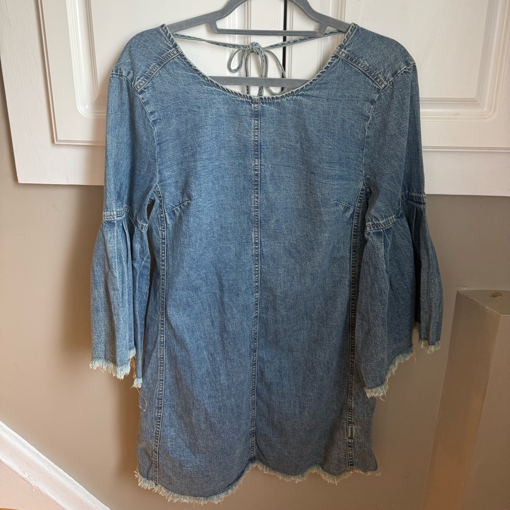 We The Free Light Blue Denim Top